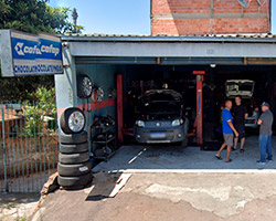 Foto do Centro de Montagem Chocolate Pneus